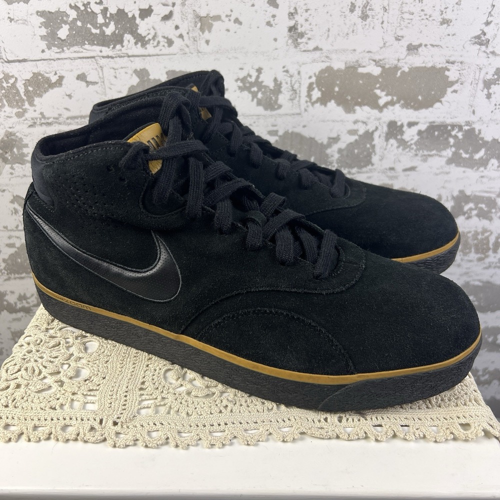 Nike Air Zoom BB Street Sneakers Men's 11.5 Black Suede Y2K 2007 Skater